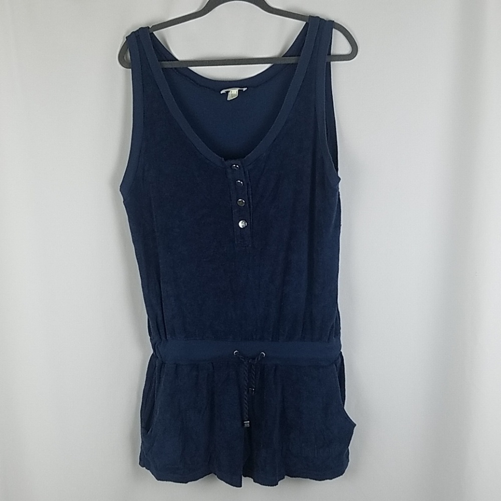 Chloé women 42 blue towel fabric romper sleeveless Italy gorpcore Resort Wear